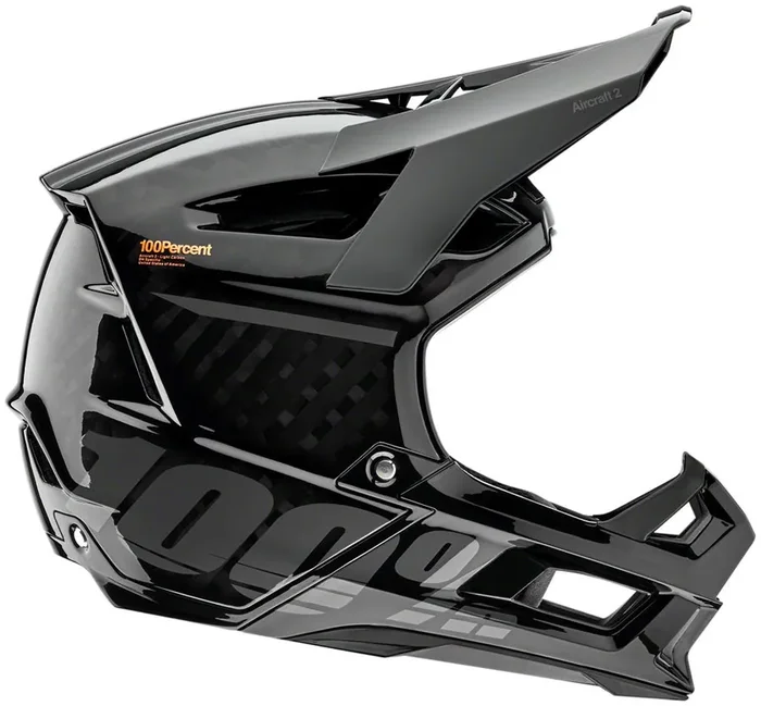 100% Aircraft2 Full Face Helmet – Black Large