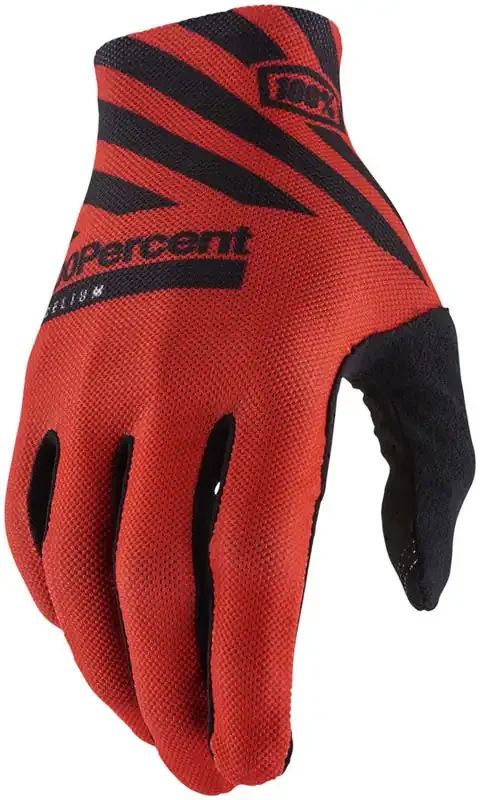 100% Celium Gloves – Racer Red Full Finger Mens Medium