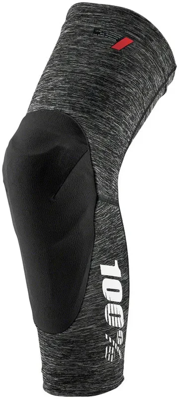 100% Teratec Knee Guards – Gray Heather Large