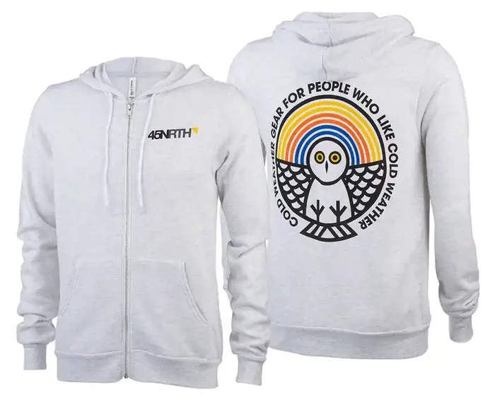 45NRTH Winter Wonder Zip Up Hoodie – Unisex Ash X-Large