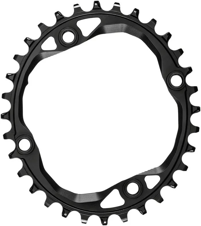 absoluteBLACK Oval 104 BCD Chainring – 32t 104 BCD 4-Bolt Narrow-Wide Black