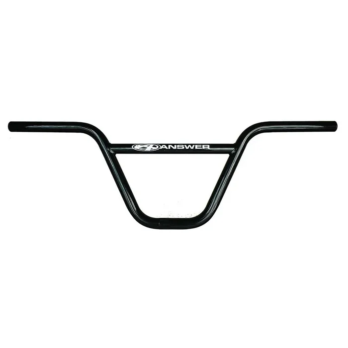 AnswerBMX Pro Flat CrMo BMX Bars (22.2) 8″ Black