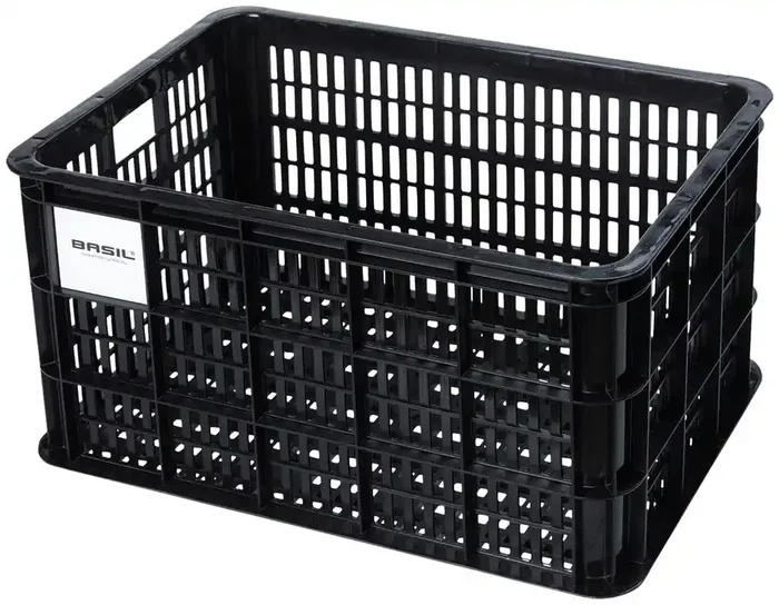 Basil Crate Basket – Large 40L Recycled Plastic Black