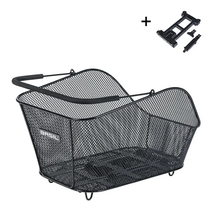Basil Icon M MIK Rear Basket – Black