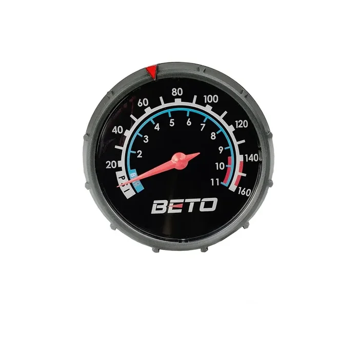 Beto 11/160 LG Floor Pump Dual Valve Head 160psi Black