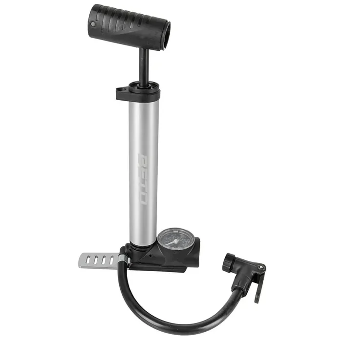 Beto 2 in 1 Mini Pump 125psi Reversible Silver