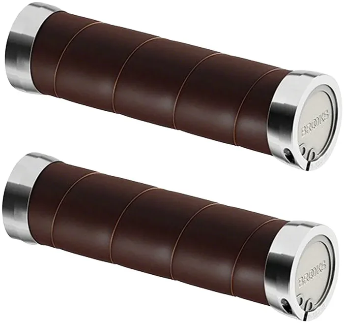 Brooks Slender Leather Grips – Brown 130/130mm