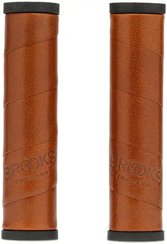 Brooks Willow Leather Grips – Honey 130/130mm