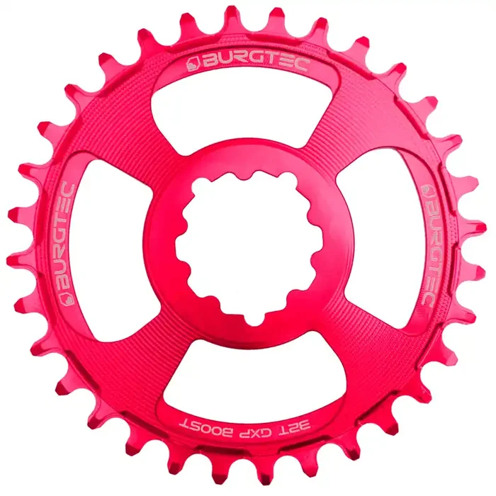 Burgtec GXP Boost 3mm Thick Thin Chainring 30T – Toxic Pink