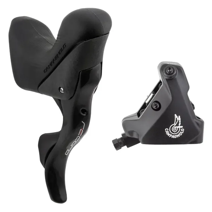 Campagnolo Record Ergopower Hydraulic Brake/Shift Lever Disc Caliper – Right/Rear 12-Speed 140mm Flat Mount Caliper BLK