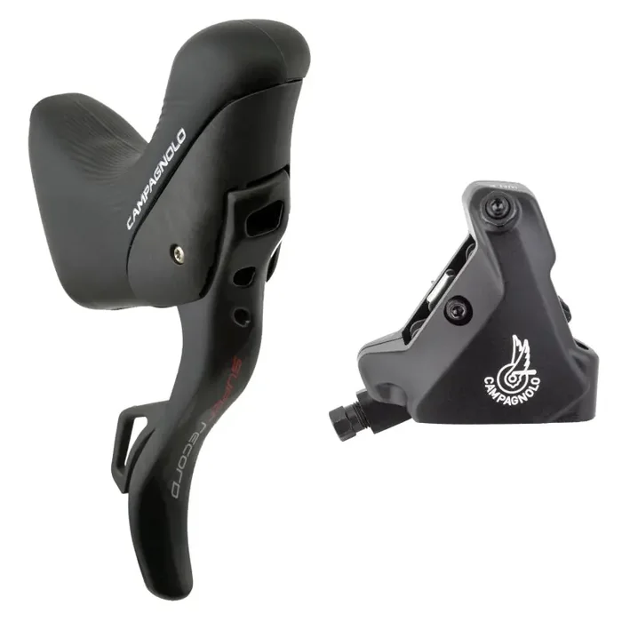 Campagnolo Super Record Ergopower EPS Hydraulic Brake/Shift Lever Disc Caliper – Right/Rear 12-Speed 140mm Flat Mount Caliper BLK