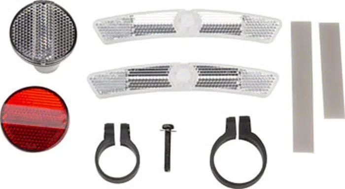 Cateye Reflector Kit: Front and Rear Reflectors with Mounts
