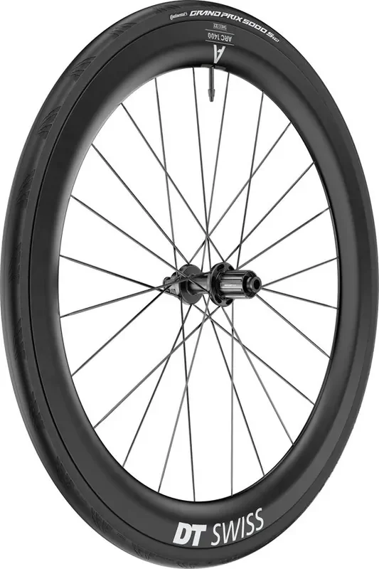 DT Swiss ARC 1400 DiCut 55 Rear Wheel – 700 12 x 142mm Center-Lock HG11 Road/XDR Ratchet EXP 36 BLK WTS w/GP5000 STR Tire