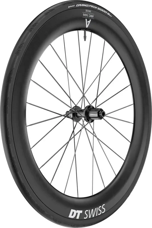 DT Swiss ARC 1400 DiCut 65 Rear Wheel – 700 12 x 142mm Center-Lock HG11 Road/XDR Ratchet EXP 36 BLK WTS w/GP5000 STR Tire