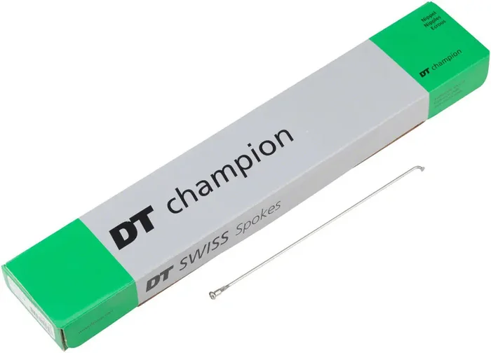 DT Swiss Champion Spoke 2.0mm 228mm J-bend Silver Box of 100
