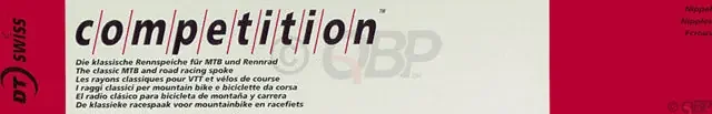 DT Swiss Competition Spoke 2.0/1.8/2.0mm 244mm J-bend Silver Box of 100