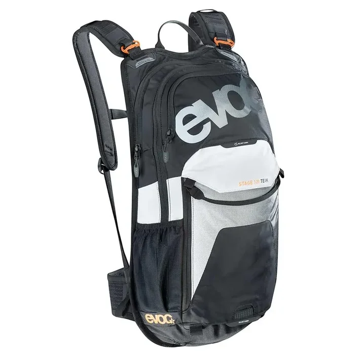 EVOC Stage 12 Hydration Bag Volume 12L Bladder Not inlcuded Black/White/Neon Orange