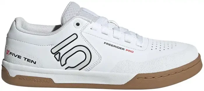 Five Ten Freerider Pro Flat Shoes – Mens FTWR White/Core Black/Red 11.5