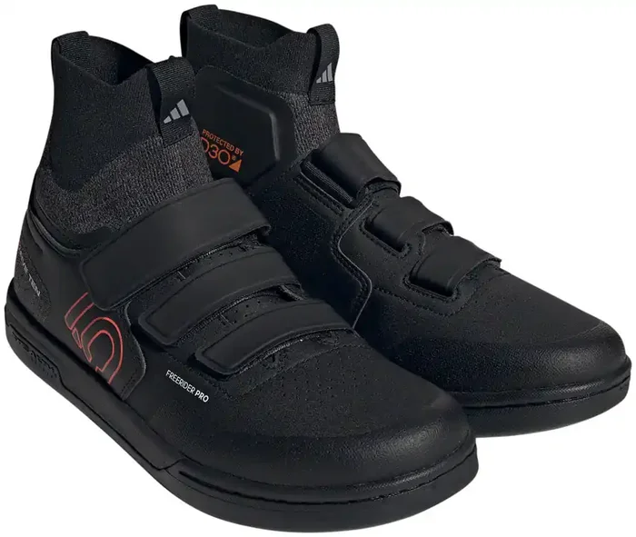 Five Ten Freerider Pro Mid VCS Flat Shoes – Mens Core BLK/Solar Red/Gray Three 11.5