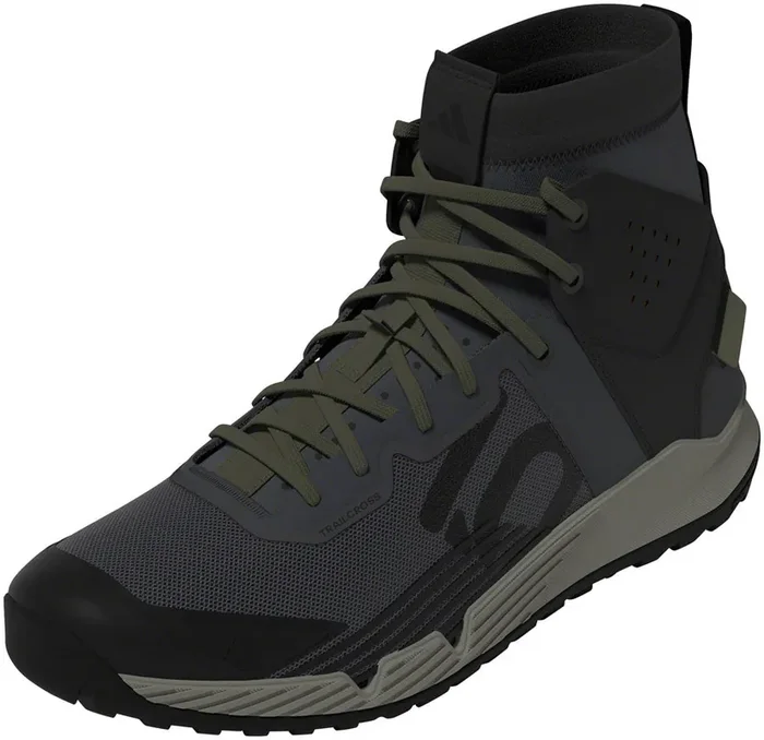 Five Ten Trailcross Mid Pro Flat Shoes – Mens Gray Six/Core BLK/Olive Strata 9.5