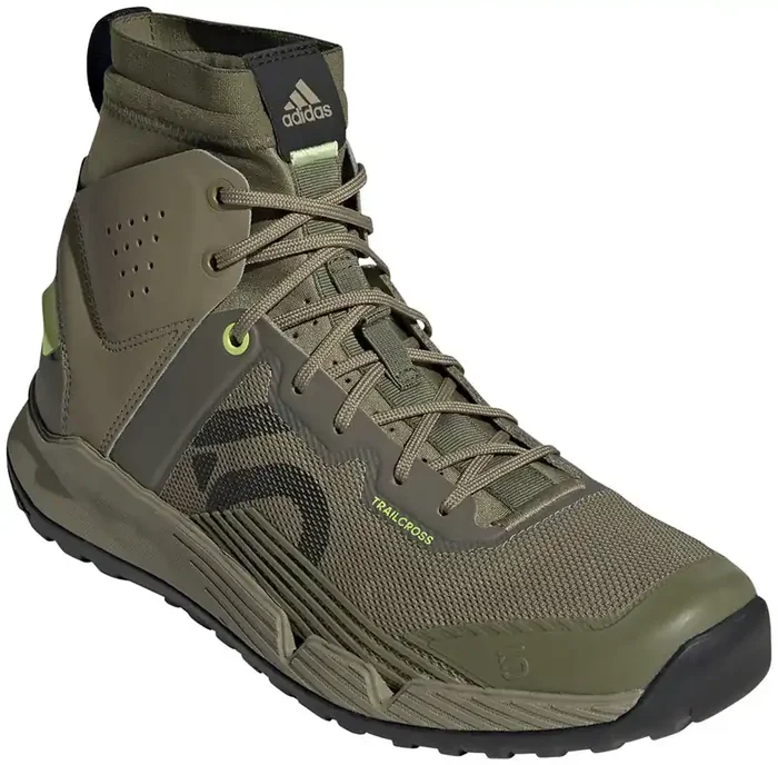 Five Ten Trailcross Mid Pro Flat Shoes – Mens Orbit Green/Core BLK/Pulse Lime 13
