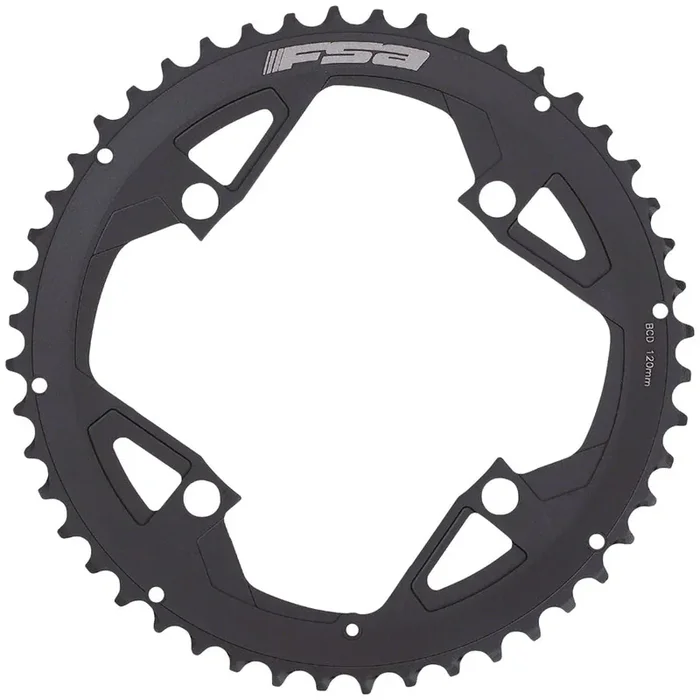 Full Speed Ahead Gossamer Pro ABS Road Chainring – 50t Outer Ring 120mm BCD 4-Bolt Aluminum N11 BLK