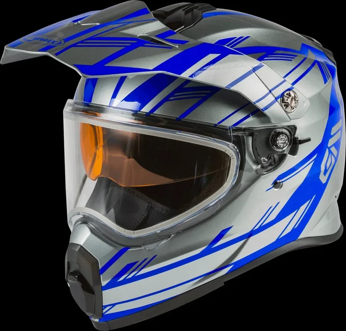 GMAX At-21s Adventure Epic Snow Helmet Silver/Blue Sm