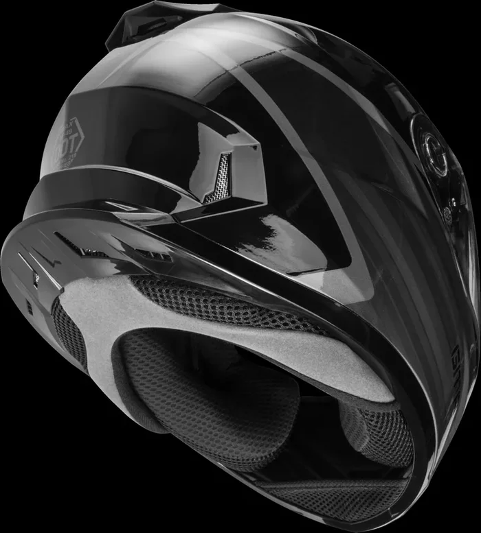 GMAX Ff-49 Full-Face Deflect Helmet Black/Grey Xl