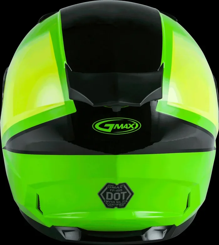 GMAX Ff-49s Full-Face Hail Snow Helmet Neon Grn/Hi-Vis/Blk 2x