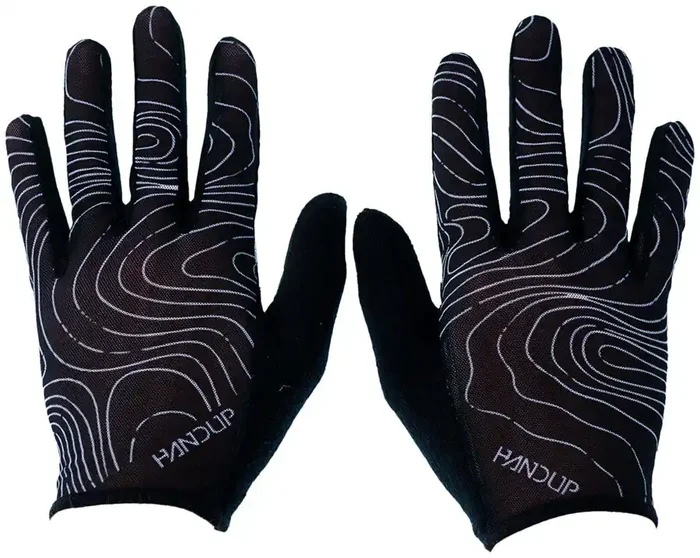 Handup Vented Gloves – Topo Map Black Large