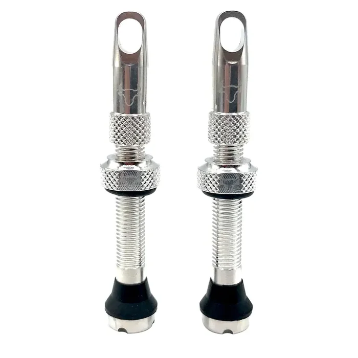 Hold Fast Cycling Tubeless Valve Stem 42mm (Pair) – Silver