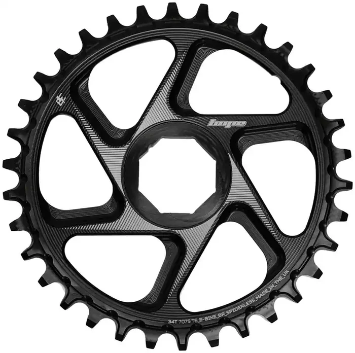 Hope Spiderless Chainring – 34T R22 Ebike Brose Black