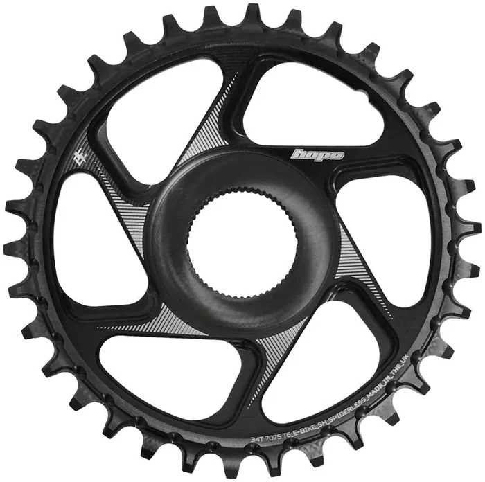 Hope Spiderless Chainring – 34T R22 Ebike Shimano Black