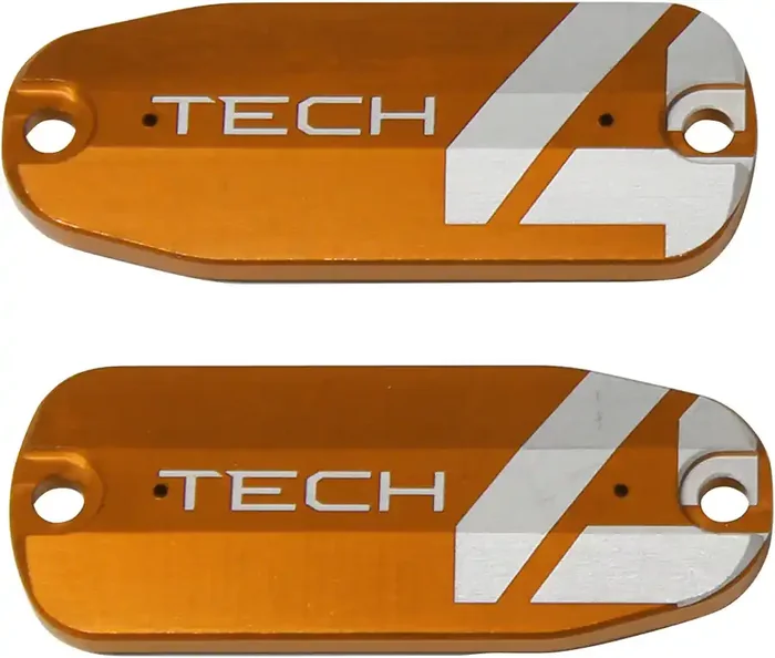 Hope Tech 4 Brake Lever Reservoir Lid – Orange Pair