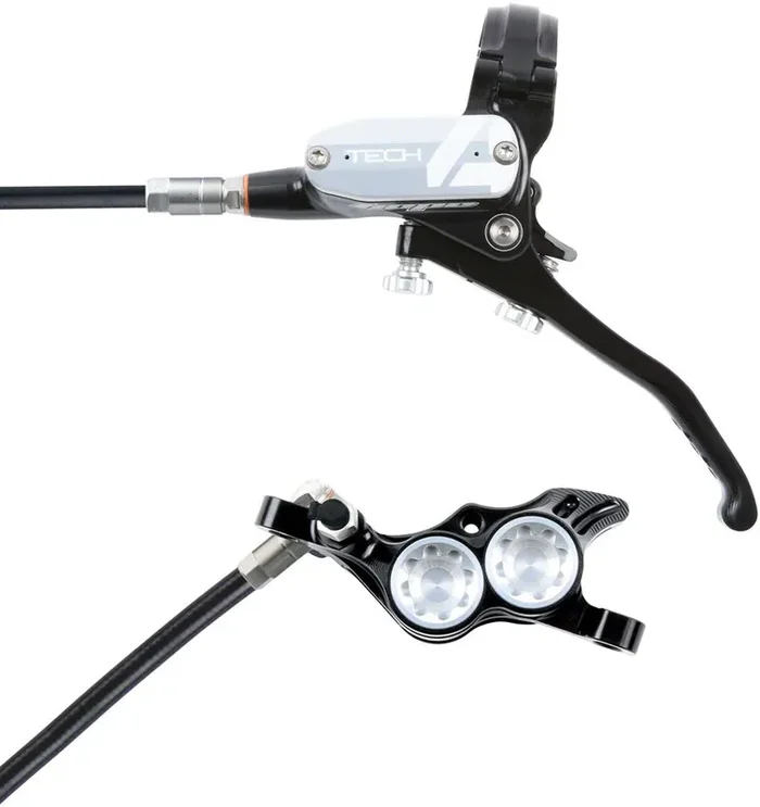 Hope Tech 4 E4 Disc Brake and Lever Set – Rear Hydraulic Post Mount Silver