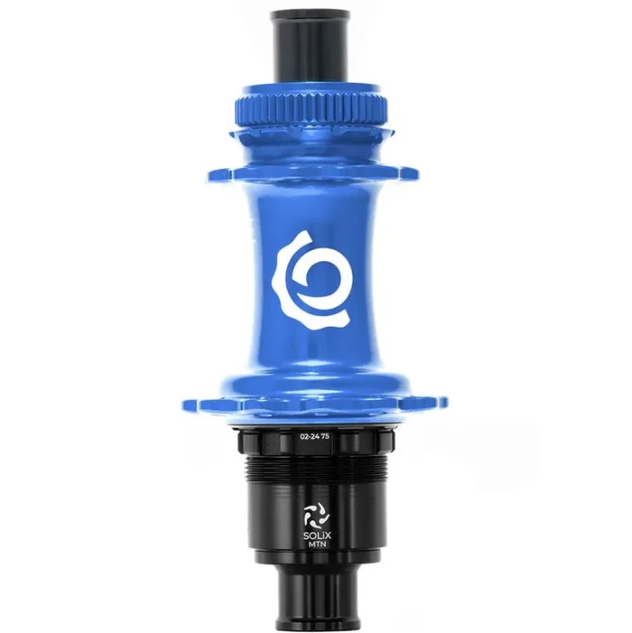 Industry Nine Solix M Classic Rear MS Disc Hub Rear 24H 12mm TA 148mm Shimano Micro Spline Blue