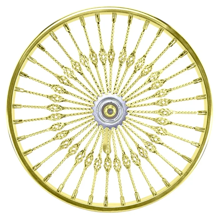 Lowrider 20″ Steel Coaster Twisted Cage 36 Spoke Gold