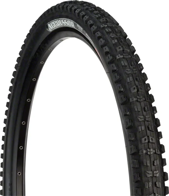 Maxxis Aggressor Tire – 27.5 x 2.5 Tubeless Folding BLK Dual EXO Wide Trail