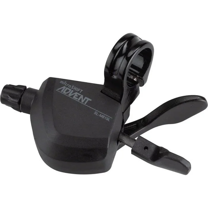 microSHIFT ADVENT Xpress Left Trigger Shifter – Double Shifter for 2×9 Speed MTB Front Derailleurs Black