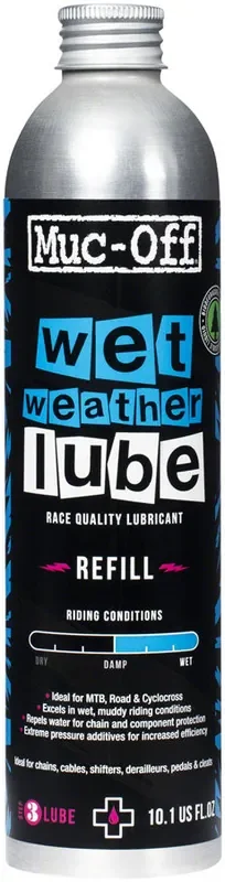 Muc-Off Bio Wet Bike Chain Lube – 300ml Aluminum Refill Bottle