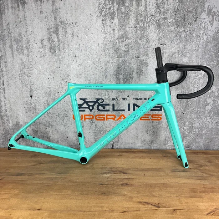 New! 2023 Bianchi Specialissima CV 50cm Carbon Disc Frameset 700c Celeste 1903g