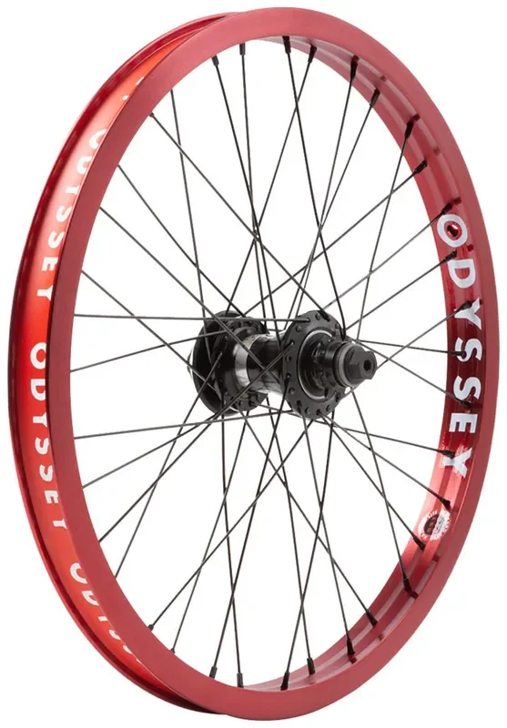 Odyssey Hazard Lite Freecoaster Rear Wheel – 20″ 14 x 110mm Rim Brake RHD Freecoaster Anodized Red Clincher