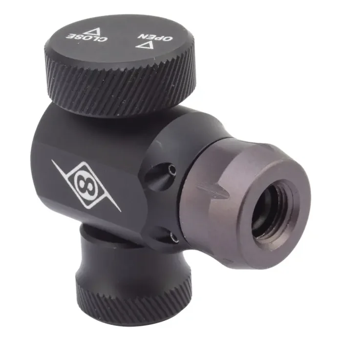 Origin8 Micro Twist CO2 Inflator Threaded PV/SV Black Inflator Head Only Aluminum