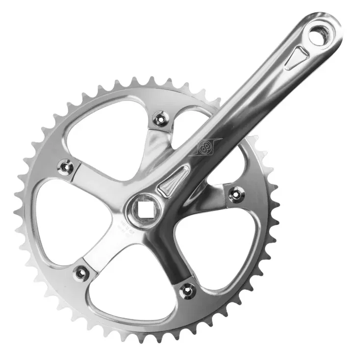 Origin8 Track/SS 165×46 103mm JIS Square Taper crankset silver/silver