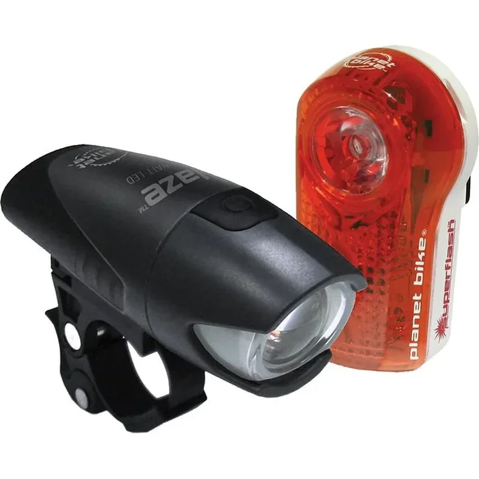 Planet Bike Blaze 1/2 watt/Superflash Headlight/Taillight Set – Black