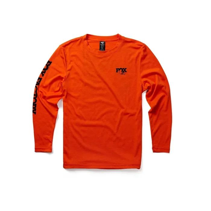 Playera Manga Larga Fox Para Niño Naranja