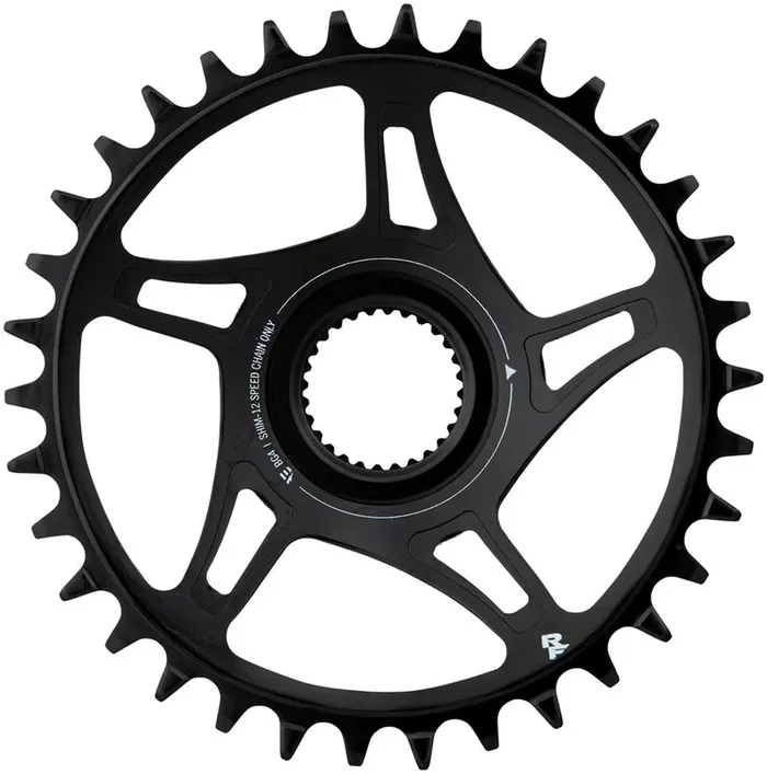 RaceFace Bosch G4 Direct Mount Hyperglide+ eMTB Chainring 52mm Chainline – 34t Steel Requires Shimano 12-speed HG+ Chain BLK