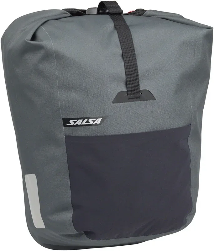 Salsa EXP Series Agave Pannier – 12.5L Roll-Top Gray Each
