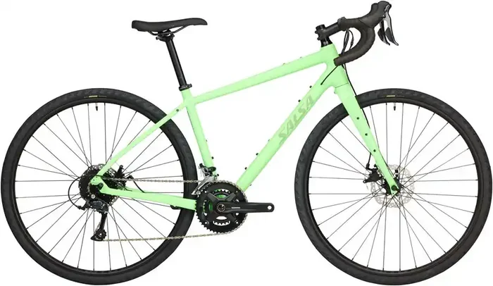 Salsa Journeyer Drop Bar Sora 2×9 Bike – 700c Aluminum Citrus Green 53cm