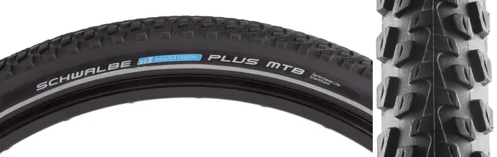 Schwalbe Marathon Plus MTB Tire – 29 x 2.25 Clincher Wire BLK SmartGuard Dual Compound